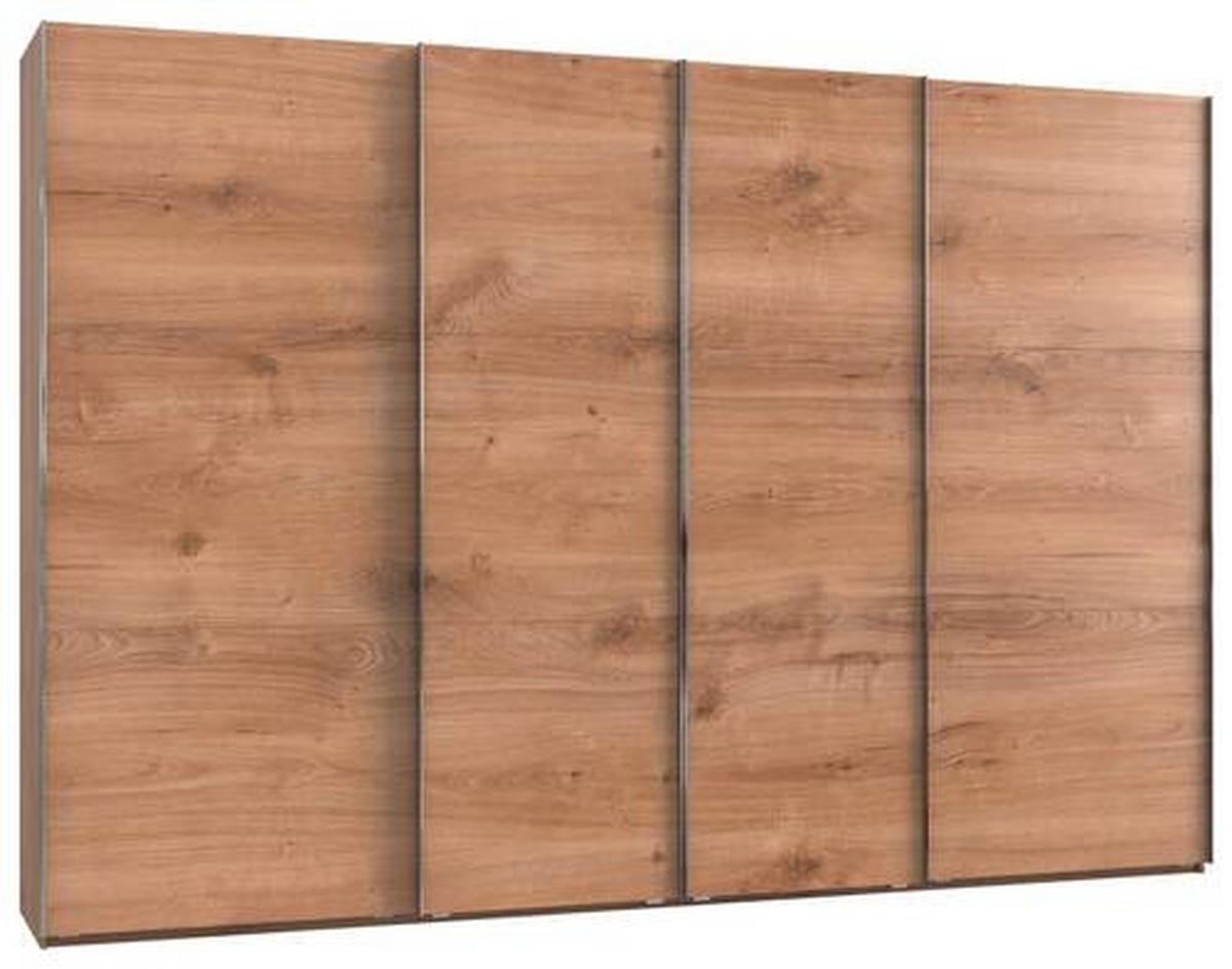 SCHWEBETÜRENSCHRANK in Eichefarben  - Chromfarben/Eichefarben, Modern, Holzwerkstoff (350/236/65cm) - MID.YOU
