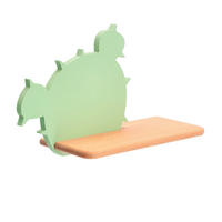 VÄGGLAMPA FÖR BARN Cactus 3 33.5/12/20.5 cm   - grön, Basics, metall/trämaterial (33.5/12/20.5cm)