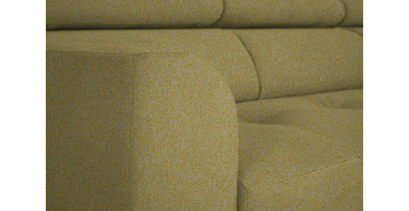ECKSOFA in Struktur Gelb  280/205 cm  - Gelb/Schwarz, Design, Textil/Metall (280/205cm) - Xora