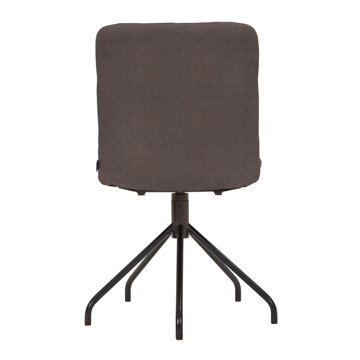 STUHL  in Stahl Echtleder naturbelassen Metall, Leder  - Graubraun/Schwarz, Design, Leder/Metall (52/90/60cm) - Bacher
