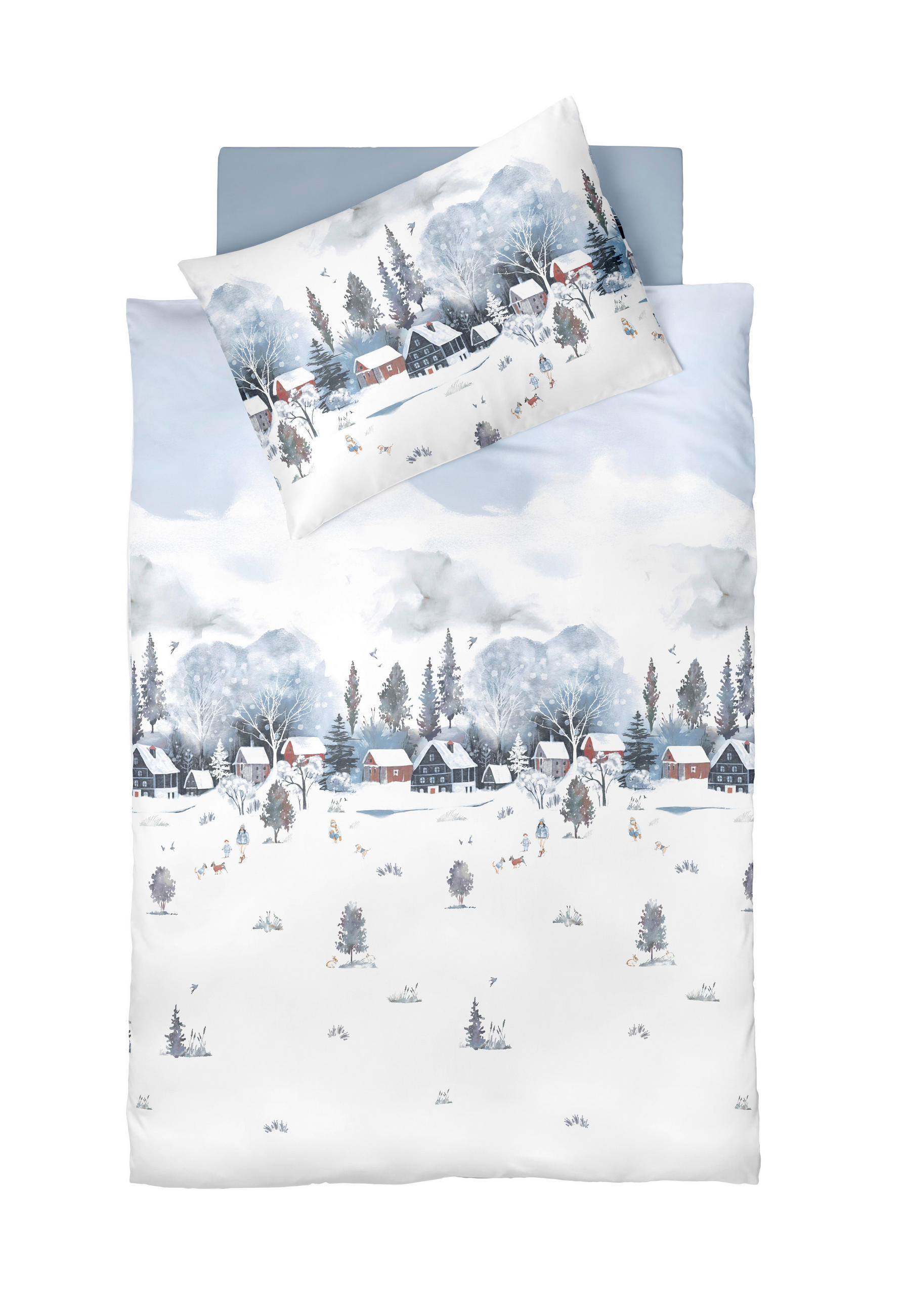 ÁGYNEMŰHUZAT-GARNITÚRA 140/200 cm  - kék, Design, textil (140/200cm) - Fleuresse