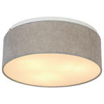 DECKENLEUCHTE  40/15 cm    - Hellgrau, Trend, Kunststoff/Textil (40/15cm) - Novel