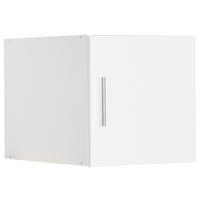 NADSTAVEC NA SKRIŇU, 50/40/54 cm - biela/chrómová, Design, kompozitné drevo/plast (50/40/54cm) - Xora