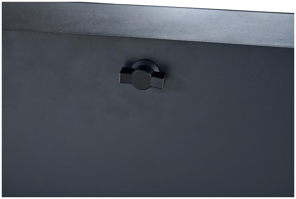 GARTENTISCH 180/100/52,5-77,5 cm Metall rechteckig  - Anthrazit, Basics, Metall (180/100/52,5-77,5cm) - Siena Garden