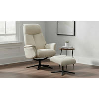 RELAXSESSELSET RELAVO Webstoff Hocker    - Beige/Schwarz, Design, Textil/Metall (72/109/86/111/81cm) - Livetastic