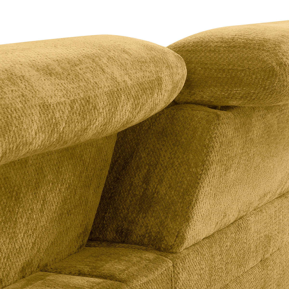 ECKSOFA  Webstoff Senfgelb  - Senfgelb/Schwarz, Design, Textil/Metall (195/268cm) - Livetastic