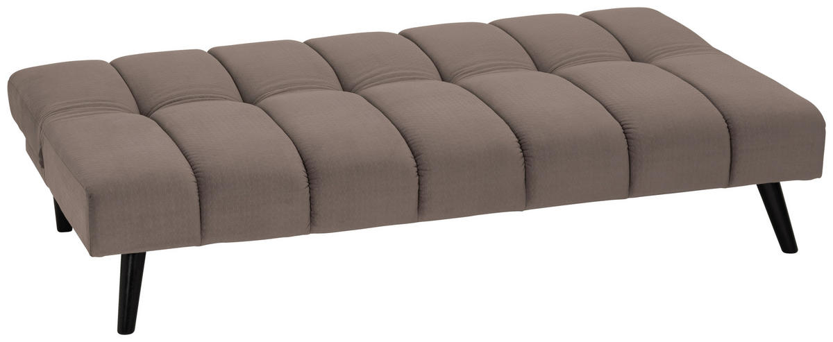 JUGEND- UND KINDERSOFA Flanell Braun  - Schwarz/Braun, MODERN, Holz/Textil (180/81/93cm) - P & B