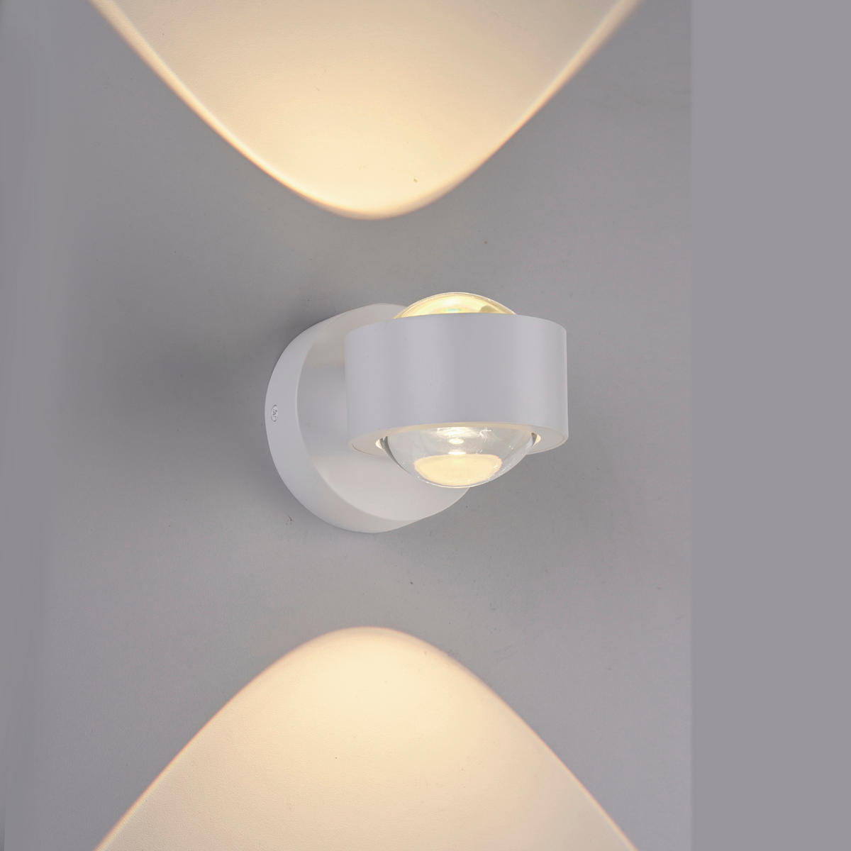 LED-WANDLEUCHTE 12,4/9/9 cm   - Weiß, Design, Kunststoff/Metall (12,4/9/9cm) - Schöner Wohnen