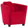 COCKTAILSESSEL Mikrofaser Rot    - Rot/Braun, Design, Holz/Textil (72/72/85cm)