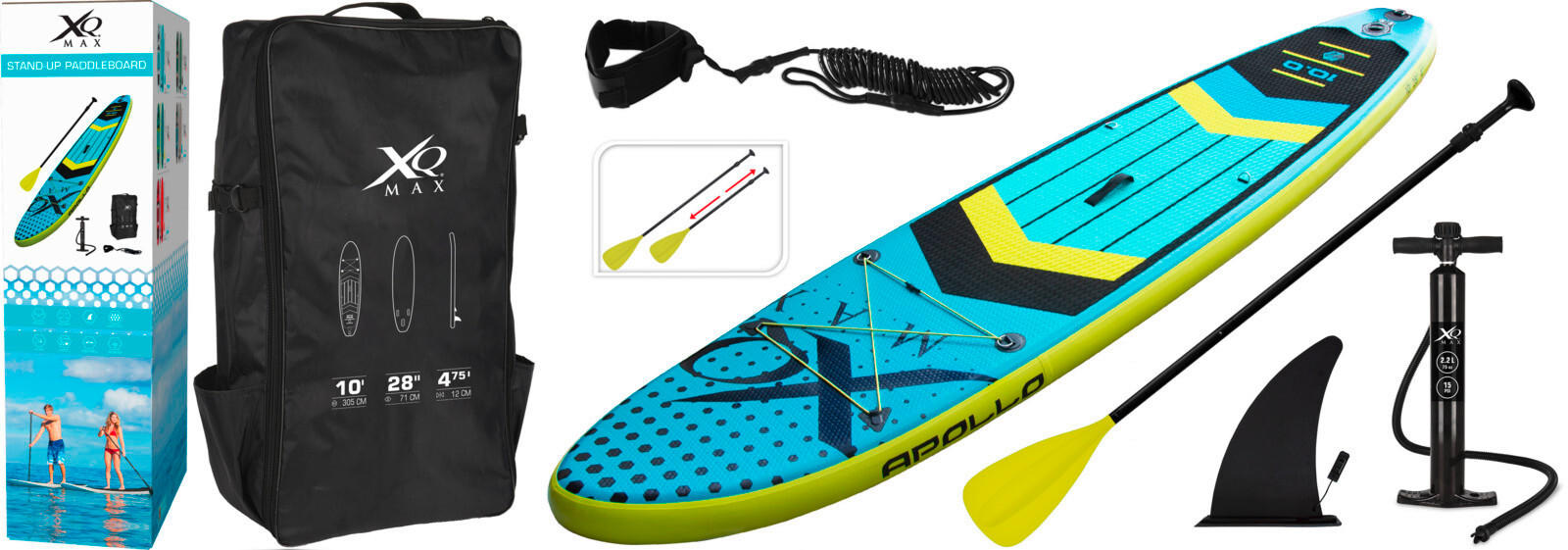 PADDLEBOARD - modrá/černá, Basics, plast (82/35/24cm)