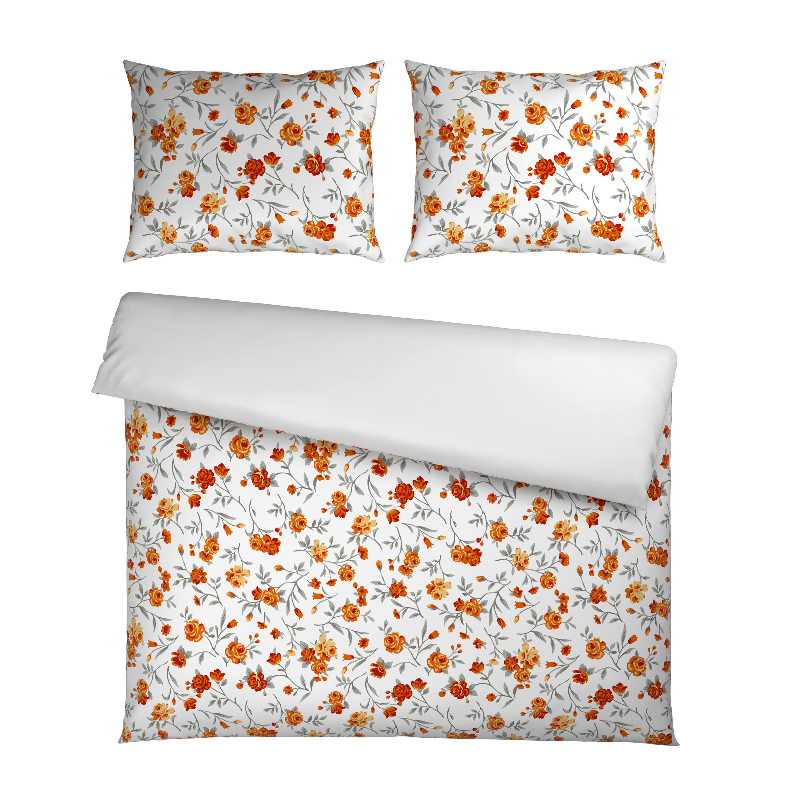 WENDEBETTWÄSCHE Satin 200/200 cm  - Orange, Textil (200/200cm) - Esposa