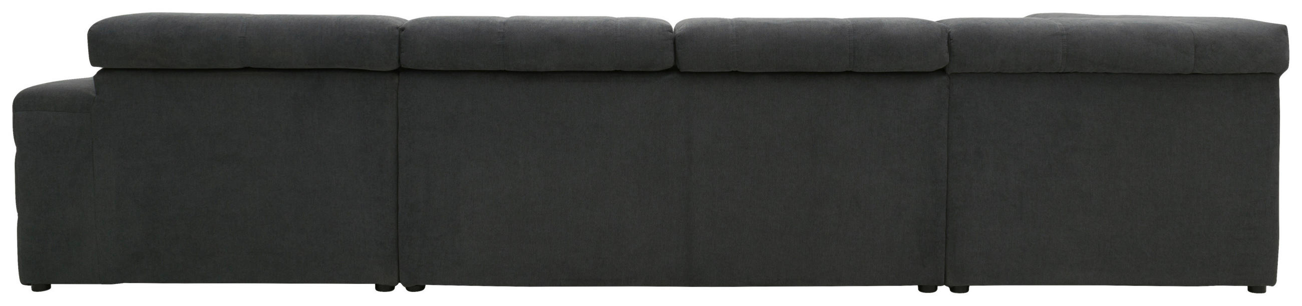 WOHNLANDSCHAFT Dunkelgrau Mikrofaser  - Dunkelgrau/Schwarz, Design, Kunststoff/Textil (228/359/175cm) - MID.YOU