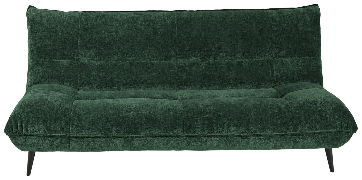 3-SITZER-SOFA in Mikrofaser Dunkelgrün  - Dunkelgrün/Schwarz, Konventionell, Textil/Metall (230/100/101cm) - MID.YOU