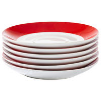 UNTERTASSENSET VARIO    - Rot/Weiß, Basics, Keramik (14,5cm) - Van Well