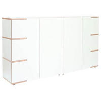 SIDEBOARD  in 200/110/45 cm  - Buchefarben/Alufarben, LIFESTYLE, Holzwerkstoff (200/110/45cm) - Tojo