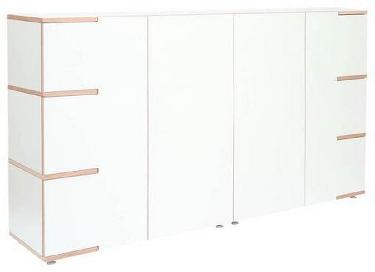 SIDEBOARD  in 200/110/45 cm  - Buchefarben/Alufarben, LIFESTYLE, Holzwerkstoff (200/110/45cm) - Tojo