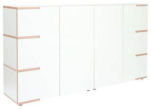 Tojo Sideboard Weiß, Buche 200x110x45 cm