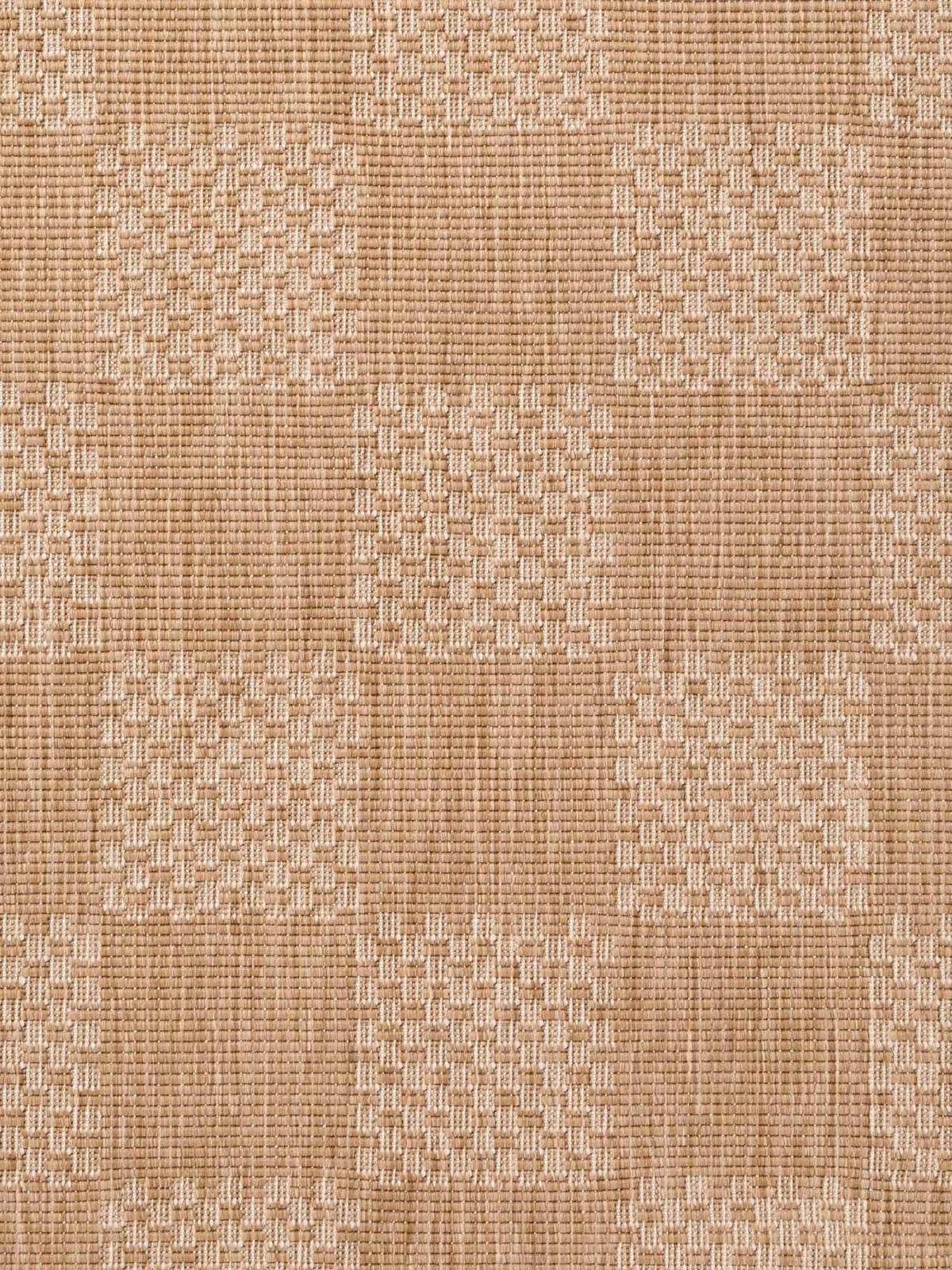 FLACHWEBETEPPICH 120/170 cm Haringey Weiß, Sandfarben rechteckig  - Sandfarben/Weiß, Basics, Kunststoff (120/170cm)