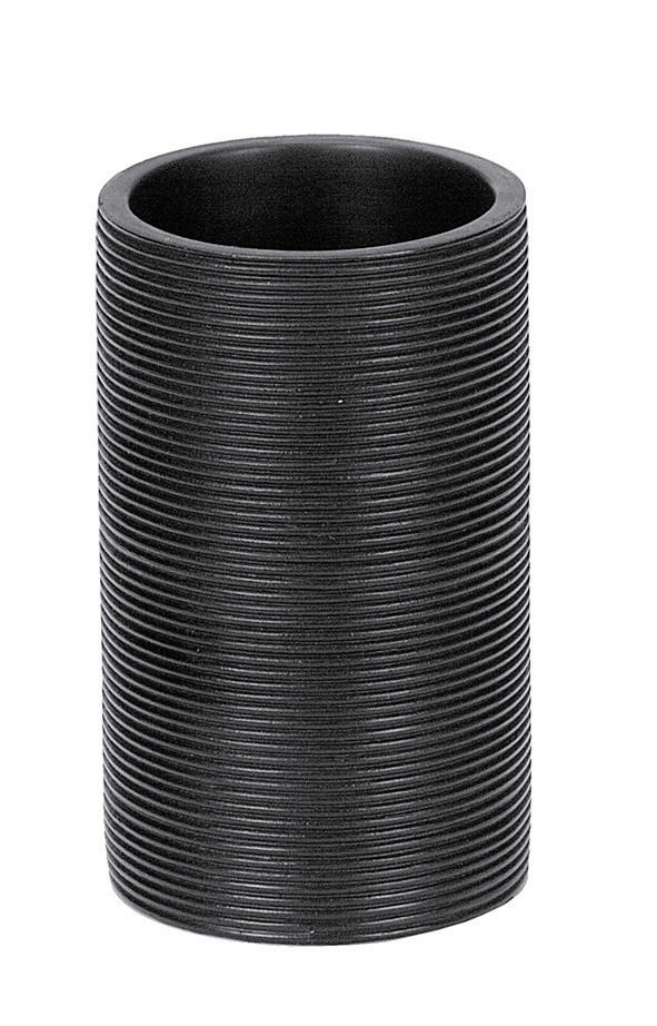 POHÁR NA ZUBNÉ KEFKY čierna - čierna, Basics, drevo/plast (6,6/11cm) - Kleine Wolke