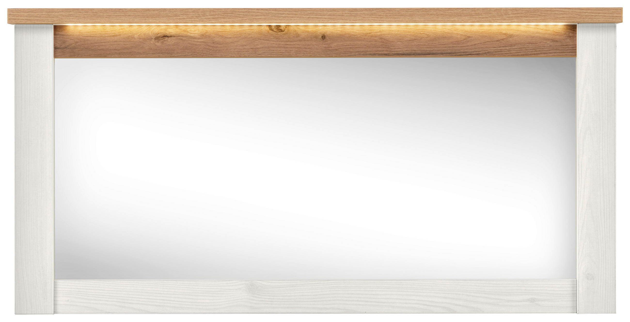 WANDSPIEGEL 110/55/6 cm    in  - Eichefarben/Weiß, Basics, Holzwerkstoff (110/55/6cm) - MID.YOU