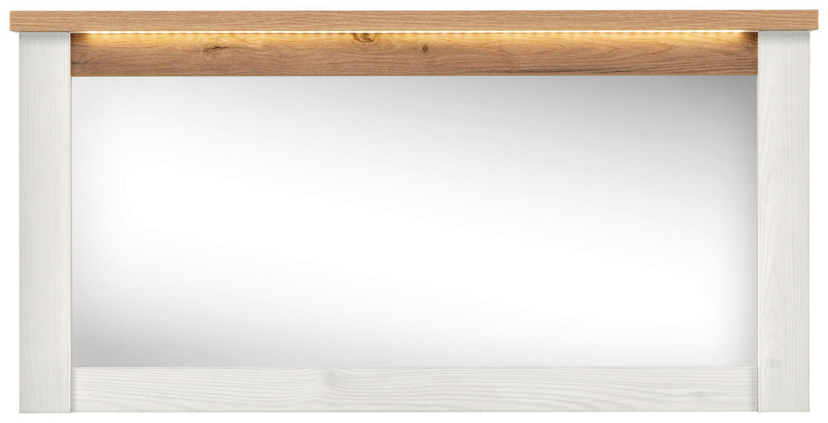WANDSPIEGEL 110/55/6 cm    - Eichefarben/Weiß, Basics, Holzwerkstoff (110/55/6cm) - MID.YOU