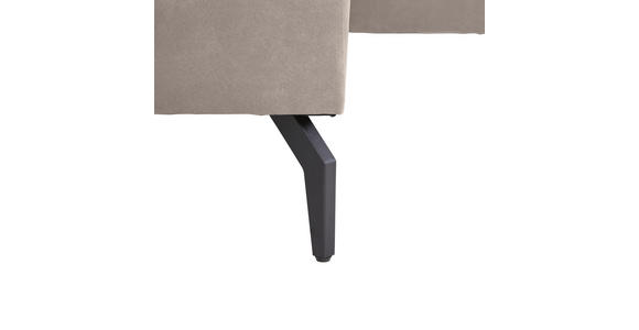 ECKSOFA  in Mikrofaser Grau  180/302 cm  - Schwarz/Grau, KONVENTIONELL, Textil/Metall (180/302cm) - Carryhome