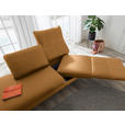 RÉCAMIERE in Echtleder Currygelb  - Chromfarben/Currygelb, Design, Leder/Metall (209/85-109/95-16cm) - Dieter Knoll