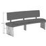 SITZBANK Lederlook Eiche furniert Eichefarben, Grau - Eichefarben/Grau, KONVENTIONELL, Holz/Textil (190cm) - Novel