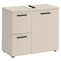 WASCHBECKENUNTERSCHRANK 70/60/35 cm  - Kaschmir/Schwarz, MODERN, Holzwerkstoff/Kunststoff (70/60/35cm) - MID.YOU