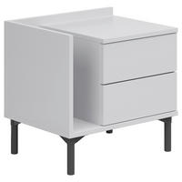 NACHTKÄSTCHEN 50/48/38 cm  in Hellgrau  - Hellgrau/Graphitfarben, Design, Holzwerkstoff/Kunststoff (50/48/38cm) - Lomoco