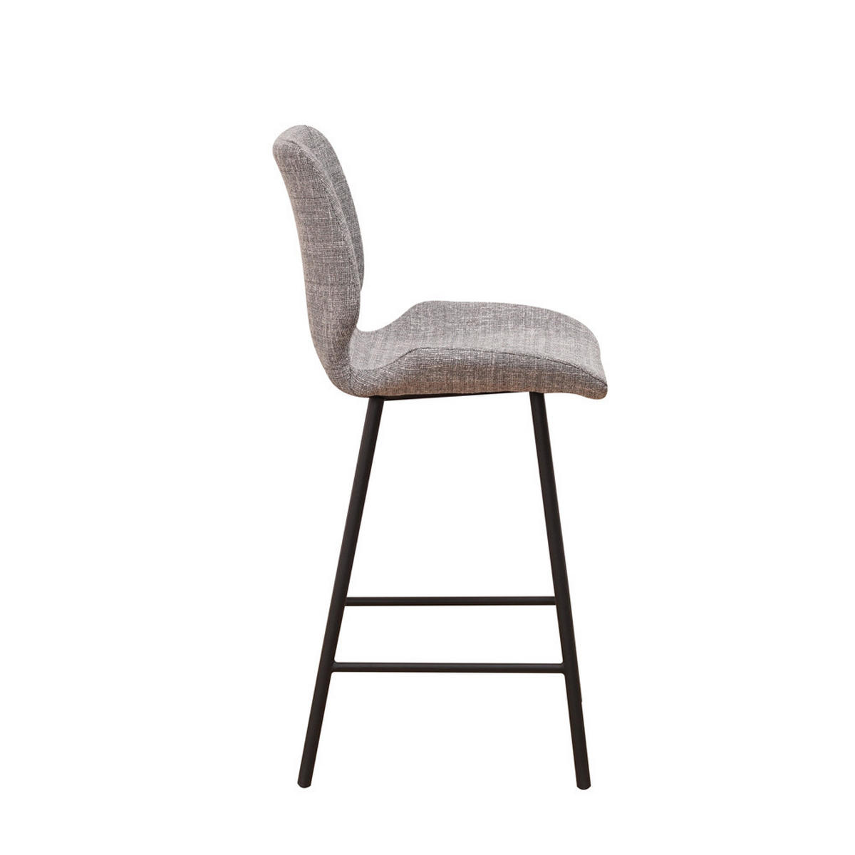 SADA BAROVÝCH ŽIDLÍ 2 kusy - šedá/černá, Design, kov/textil (47/99/55cm)