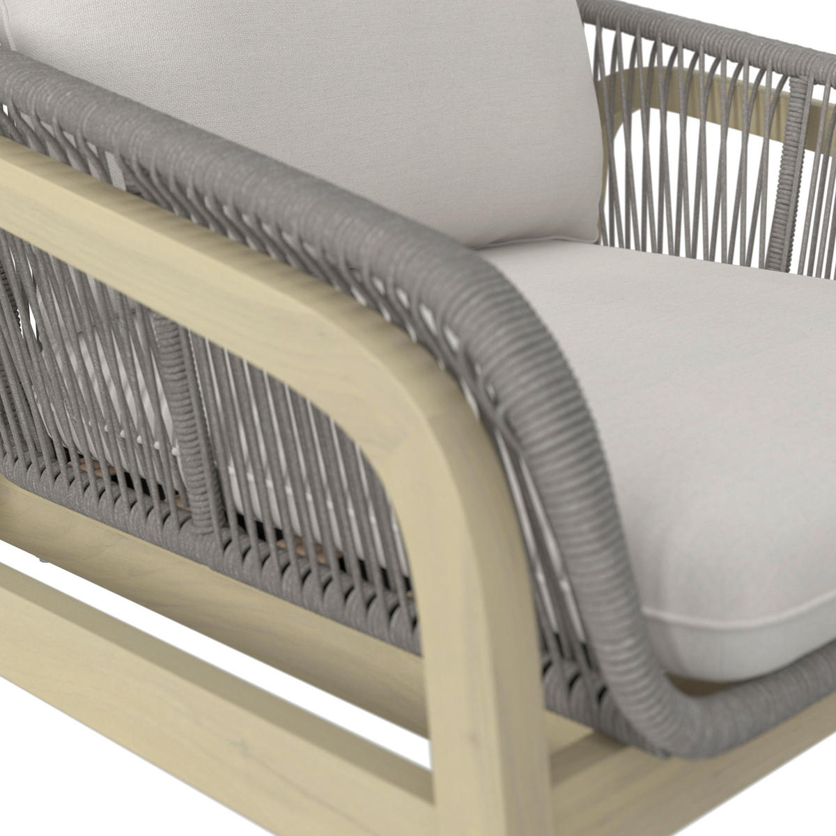 LOUNGE GARNITÚRA 4 részes    - bézs/natúr színű, Modern, textil/fa - Ambia Garden