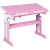 SKRIVBORD UNGDOM 109/55/63-96 cm  i rosa, vit  - vit/rosa, Basics, trämaterial/trä (109/55/63-96cm) - MID.YOU