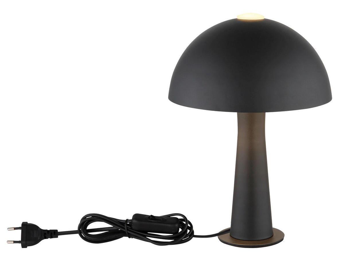 TISCHLEUCHTE Julia 20/28,5 cm  - Schwarz, Design, Kunststoff/Metall (20/28,5cm) - Globo