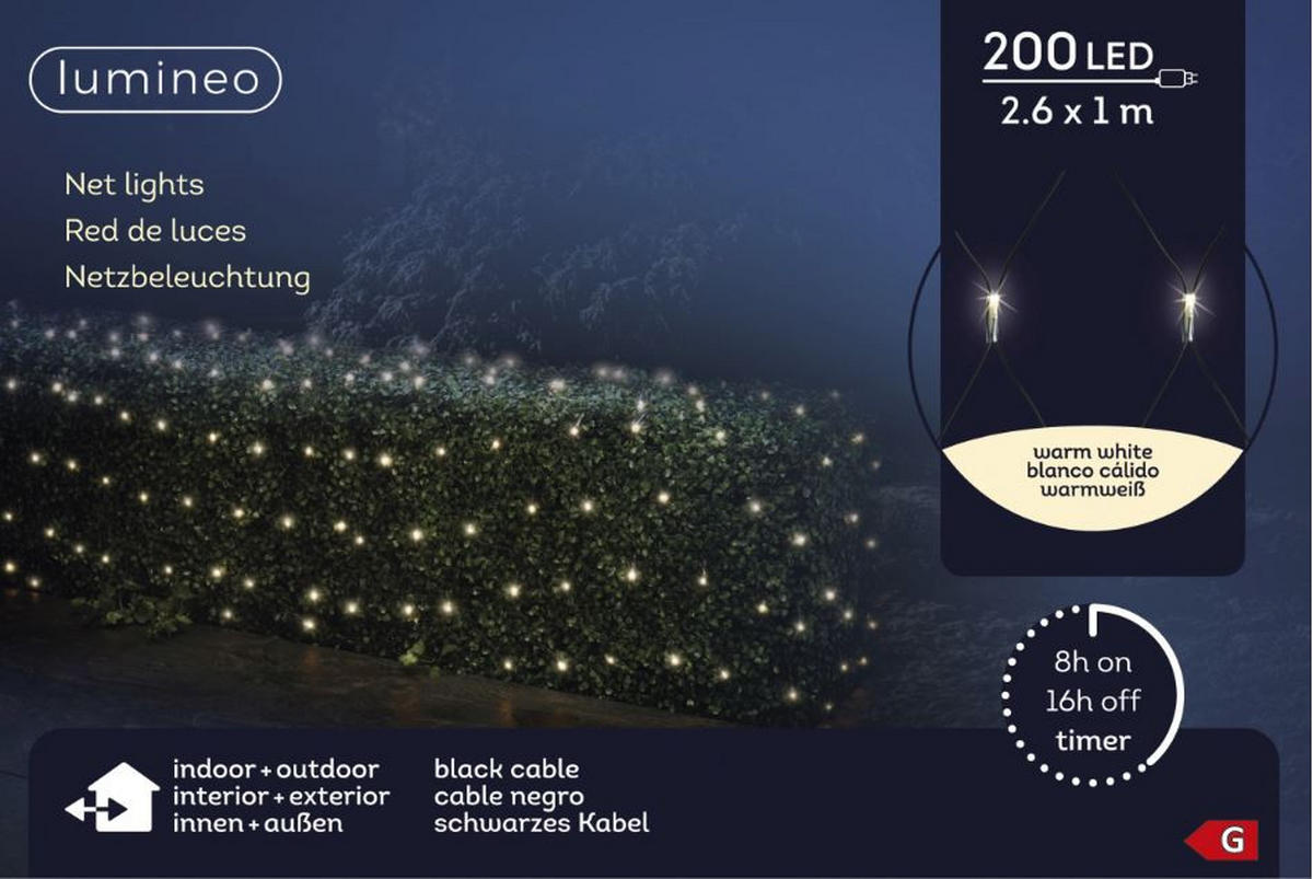 SVETLOBNA GIRLANDA    3200 lm 3000 K   - črna, Basics, kovina/umetna masa (260/100cm) - X-Mas