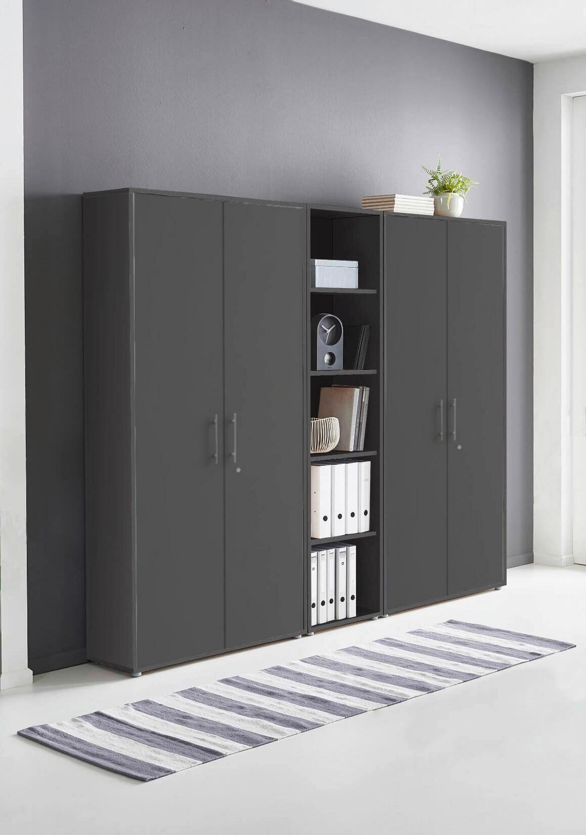 AKTENSCHRANK Anthrazit  - Anthrazit, MODERN, Holzwerkstoff (212,9/185,6/33cm) - MID.YOU