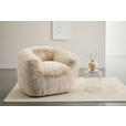 SESSEL in Teddystoff Creme  - Creme, KONVENTIONELL, Textil (115/80/110cm) - Carryhome