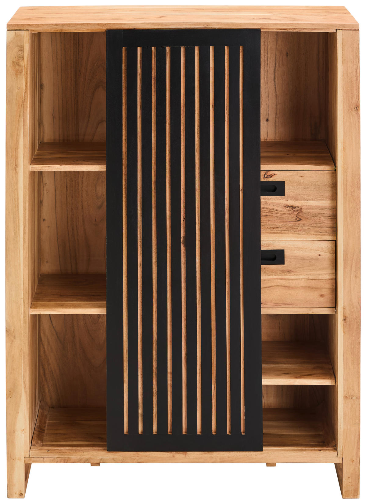 KOMMODE  in 100/135/40 cm  - Schwarz/Naturfarben, KONVENTIONELL, Holz/Metall (100/135/40cm) - Livetastic