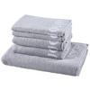 FROTTIERSET Grau, Silberfarben 5-teilig  - Silberfarben/Grau, Basics, Textil - Joop!
