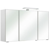 SPIEGELSCHRANK 95/57/20 cm  - Chromfarben/Weiß, Basics, Glas/Holzwerkstoff (95/57/20cm) - Carryhome