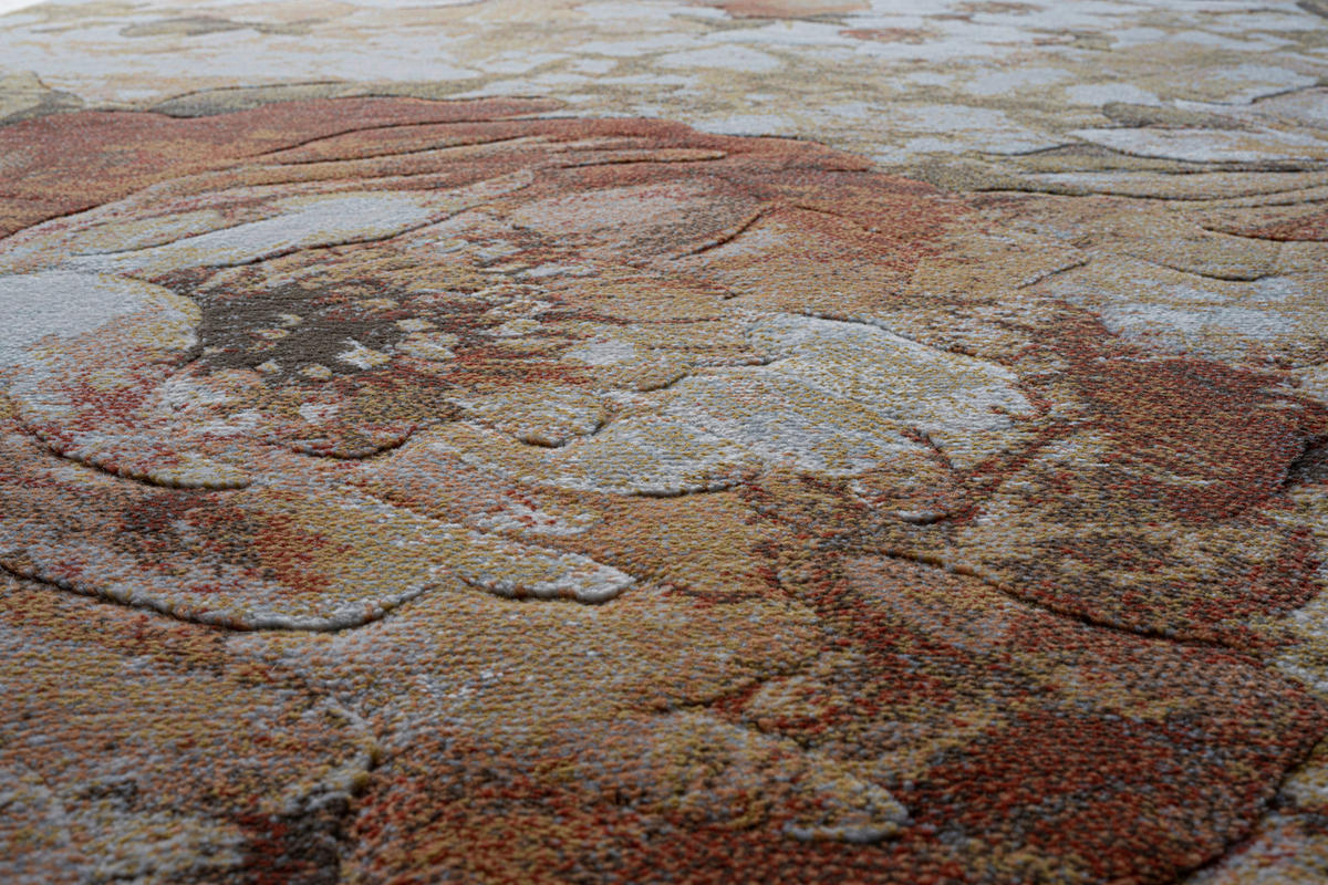 WEBTEPPICH 160/230 cm Argentum Creme, Grau, Orange  - Creme/Orange, KONVENTIONELL, Kunststoff/Textil (160/230cm) - Novel