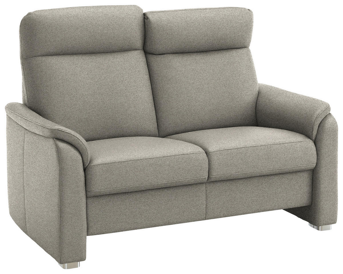 2-SITZER-SOFA  in Flachgewebe Schilfgrün  - Schilfgrün/Alufarben, KONVENTIONELL, Textil/Metall (156/107/95cm) - Beldomo Comfort