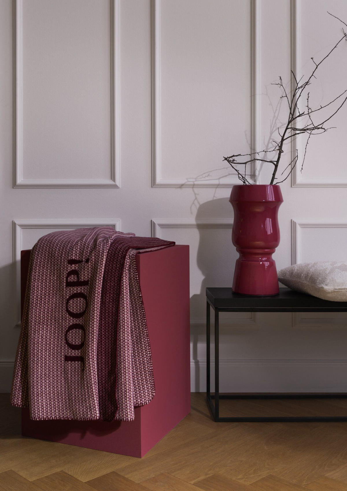 DOMÁCÍ DEKA, bavlna, 150/200 cm - tmavě červená, Design, textil (150/200cm) - Joop!