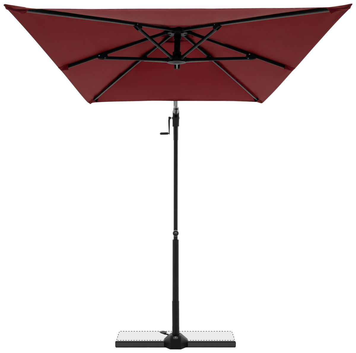 SENČNIK - črna/bordo, Basics, kovina/tekstil (240/135cm) - Doppler
