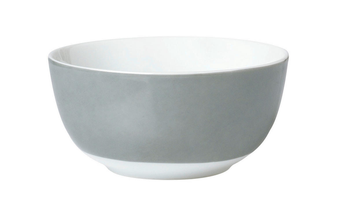 MÜSLISCHALENSET VARIO 6-teilig 14/6 cm  - Weiß/Grau, Basics, Keramik (14/6cm) - Van Well