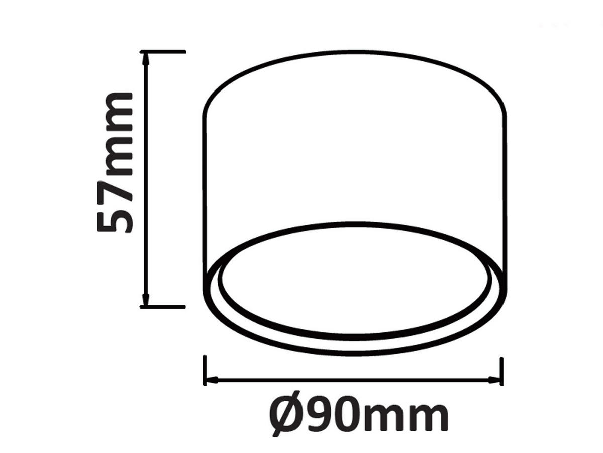 LED-DECKENLEUCHTE     - Schwarz, Basics, Metall (5.7/9/9cm)