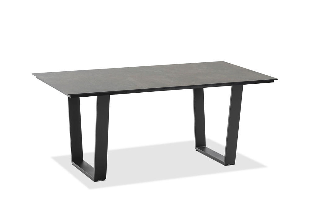 GARTENTISCH Kunststoff Anthrazit, Grau rechteckig  - Anthrazit/Grau, Design, Kunststoff/Metall (220/95/76cm)