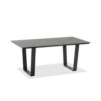 GARTENTISCH Kunststoff Anthrazit, Grau rechteckig  - Anthrazit/Grau, Design, Kunststoff/Metall (220/95/76cm)