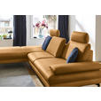 ECKSOFA in Echtleder Currygelb  195/308 cm  - Currygelb/Schwarz, Design, Leder/Metall (195/308cm) - Dieter Knoll