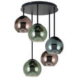 HÄNGELEUCHTE 40/58 cm  - Blau/Rot, Trend, Glas/Metall (40/58cm) - Novel